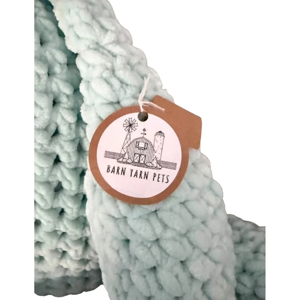 NWT Barn Yarn Pets Handmade Crochet Unicorn Plush Teal Chunky Knit Stuffed Toy